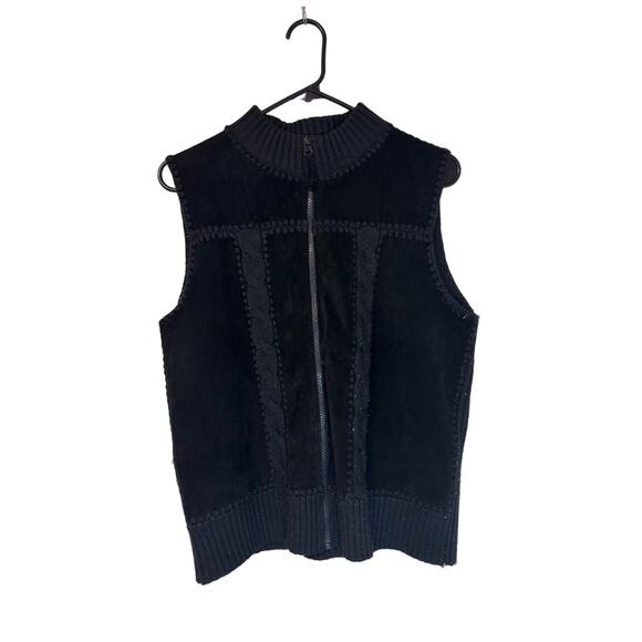 Designers Original Black Suede Vest Woman Size Small - Picture 1 of 4